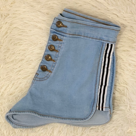 Y2k BB jeans shorts high waisted, L (junior) = Adult S - Picture 3 of 16